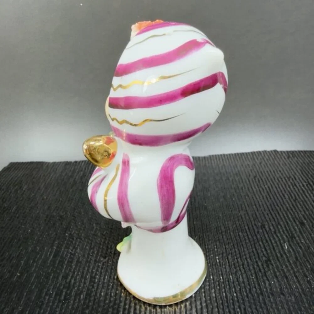 1960s Ucagco Tulip Flower Candy Cane Kids Baby Single Shaker Porcelain Japan VTG